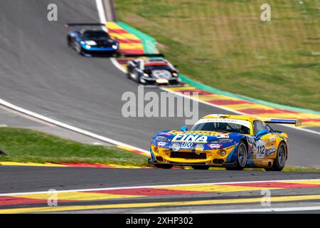 Franchorchamps, Belgien, 29. Juni 2024, #112 Eric Mestdagh/Christophe Van Riet (BE/BE) - Chrysler Viper GTS-R/1999 während des CrowdStrike Spa 24 2024 Stockfoto