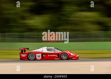 Franchorchamps, Belgien, 27. Juni 2024, #14 Evgeny Kireev - Maserati MC12 GT1/2005 während des CrowdStrike Spa 2024 24 Stunden, hundertjährige Ausgabe, Endur Stockfoto