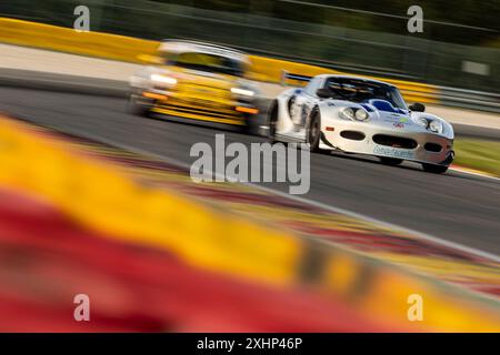 Franchorchamps, Belgien, 27. Juni 2024, #97 Stephen Keating (GB) - Marcos Lm500/1994 während des 2024 CrowdStrike Spa 24 Hours, hundertjährige Ausgabe, Ende Stockfoto