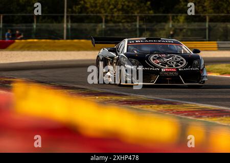 Franchorchamps, Belgien, 27. Juni 2024, #24 Jack Tetley (GB) - Lamborghini Gallardo GT3/2012 während des CrowdStrike Spa 2024 24 Hours, hundertjährige Bearbeitung Stockfoto