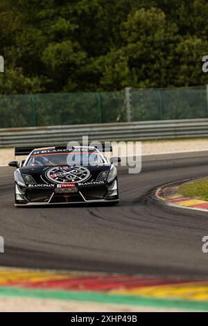 Franchorchamps, Belgien, 27. Juni 2024, #24 Jack Tetley (GB) - Lamborghini Gallardo GT3/2012 während des CrowdStrike Spa 2024 24 Hours, hundertjährige Bearbeitung Stockfoto