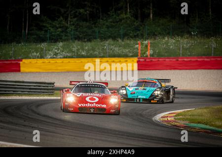 Franchorchamps, Belgien, 27. Juni 2024, #14 Evgeny Kireev - Maserati MC12 GT1/2005 während des CrowdStrike Spa 2024 24 Stunden, hundertjährige Ausgabe, Endur Stockfoto