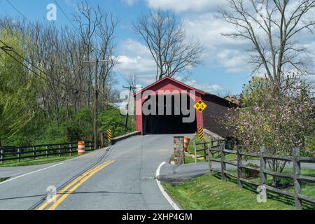 Utica Covered Bridge in Thurmont Maryland Stockfoto