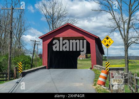 Utica Covered Bridge in Thurmont Maryland Stockfoto