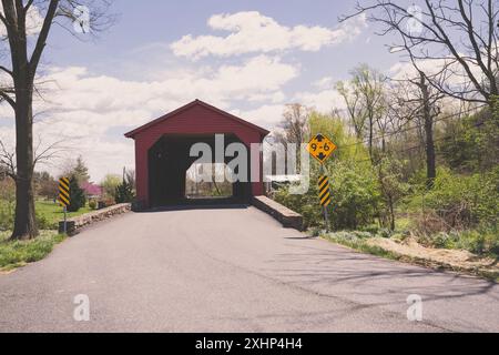 Utica Covered Bridge in Thurmont Maryland Stockfoto
