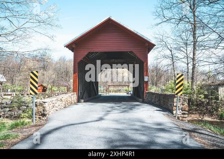 Roddy Road Covered Bridge Frederick County Maryland Stockfoto