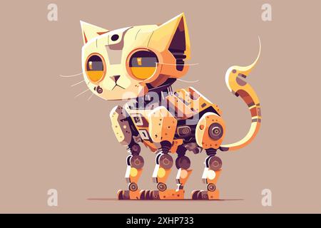 Vektordarstellung des Cat-Roboters Stock Vektor
