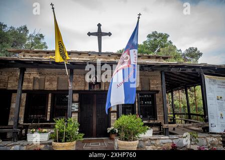 Kirche Agios Dimitrios Loumbardiaris, eine der ältesten griechisch-orthodoxen Kirchen, am Fuße des Philopappos Hil, Athen, Griechenland Stockfoto