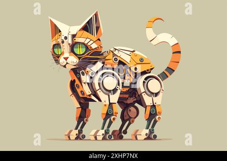 Vektordarstellung des Cat-Roboters Stock Vektor