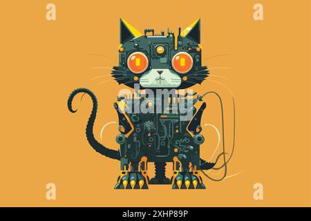 Vektordarstellung des Cat-Roboters Stock Vektor