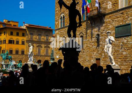 Neptunbrunnen von Bartolomeo Ammannati. Stockfoto