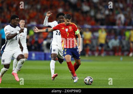 Berlin, Deutschland. Juli 2024. Alvaro Morata (ESP) Fußball/Fußball : UEFA-Europameisterschaft Deutschland 2024 - Endspiel zwischen Spanien 2-1 England im Olympiastadion in Berlin. Quelle: Mutsu Kawamori/AFLO/Alamy Live News Stockfoto