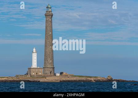 Frankreich, Finistere, Pays des Abers, Legends Coast, Leuchtturm Ile Vierge, Der höchste Leuchtturm in Europa Stockfoto