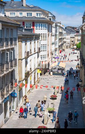 Spanien, Galicien, Lugo, Etappe auf dem Camino Primitivo, spanischer Pilgerweg nach Santiago de Compostela Stockfoto