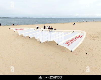 Frankreich, Gironde, Bassin d’Arcachon, der SeaKite ist das Ergebnis der Transformation des Hydraplaneur, des Geschwindigkeitsrekord-Katamarans des NAV Stockfoto