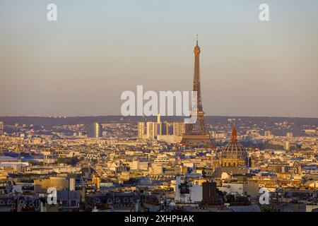 Frankreich, Paris, allgemeiner Blick von den Höhen des Montmartre Stockfoto