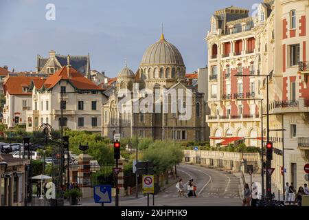 Frankreich, Pyrenäen Atlantiques, Baskenland, Biarritz, die orthodoxe Kirche von Biarritz, Schutz der Mutter Gottes und des heiligen Alexander auf der av Stockfoto