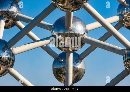 Belgien, Brüssel Nord, das Atomium, errichtet für die Weltausstellung 1958 von Waterkeyn Stockfoto