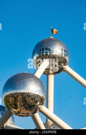 Belgien, Brüssel Nord, das Atomium, errichtet für die Weltausstellung 1958 von Waterkeyn Stockfoto