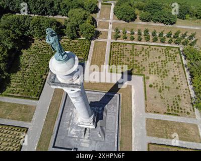 Frankreich, Pas de Calais, Le Portel, Spalte der Grand Armee, errichtet im Jahre 1804 im Auftrag von Napoleon I., als historisches Denkmal (Luftbild) Stockfoto