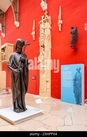 Frankreich, Paris, Trocadero, Palais de Chaillot, Stadt der Architektur und des Erbes, Galerie der Formteile, Tribut an Notre Dame de Paris: Der Turm der Ca Stockfoto