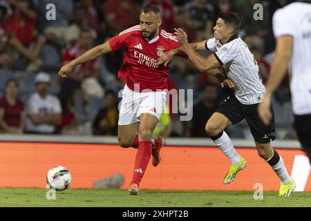 Águeda, 12/2024: Benfica trifft auf Farense im Estádio Municipal de Águeda in einem Freundschaftsspiel. Cabral (Pedro Correia/Global Imagens) Credit: Atlantico Press/Alamy Live News Stockfoto