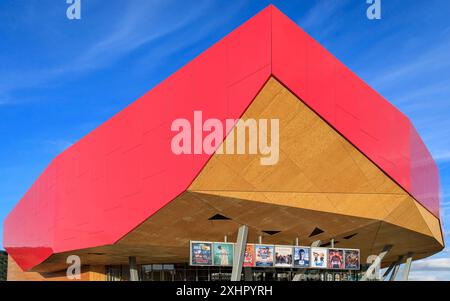 Frankreich, Normandie, Eure, Risle Valley, Pont-Audemer, Beschriftet die schönsten Umwege Frankreichs, neues Kino, entworfen von den Architekten Jakob Stockfoto