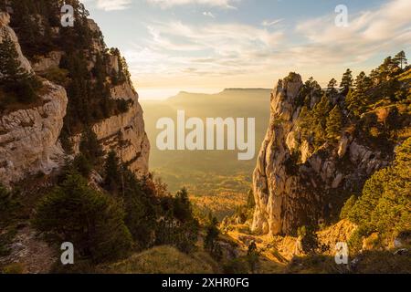 Frankreich, Savoie, Naturpark Chartreuse, Entremont le Vieux, Mont Granier, Balme à Colon Stockfoto