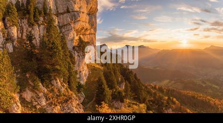 Frankreich, Savoie, Naturpark Chartreuse, Entremont le Vieux, Mont Granier, Balme à Colon Stockfoto