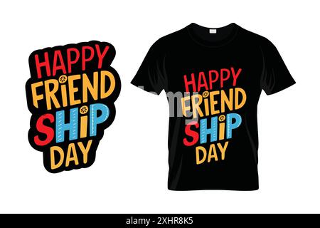 Typografie T-Shirt Design mit Vektordatei zum Freundschaftstag Stock Vektor