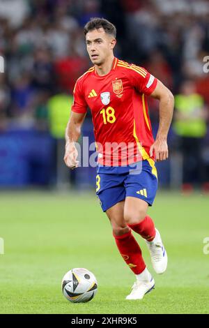 Berlin, Deutschland. Juli 2024. Der spanische Mittelfeldspieler Martin Zubimendi Real Sociedad beim Finale der UEFA Euro 2024 Spanien gegen England am 14. Juli 2024 im Olympiastadion in Berlin Credit: Every Second Media/Alamy Live News Stockfoto