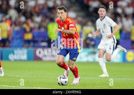 Berlin, Deutschland. Juli 2024. Der spanische Mittelfeldspieler Mikel Oyarzabal Real Sociedad spielte am 14. Juli 2024 beim UEFA Euro 2024-Finale Spanien gegen England im Olympiastadion-Stadion in Berlin, Deutschland Credit: Every Second Media/Alamy Live News Stockfoto