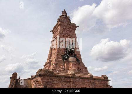Das Kyffhaeuser-Denkmal, auch bekannt als Barbarossa-Denkmal, ist ein Denkmal für Kaiser Wilhelm in den Kyffhaeuser-Bergen an der Stelle des Stockfoto