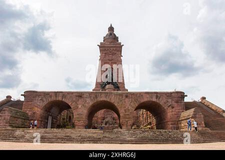 Das Kyffhaeuser-Denkmal, auch bekannt als Barbarossa-Denkmal, ist ein Denkmal für Kaiser Wilhelm in den Kyffhaeuser-Bergen an der Stelle des Stockfoto