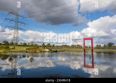 Radschnellweg 1, RS1, Radstraße, die in ihrer letzten Etappe zwischen Hamm und Duisburg über 100 Kilometer durch das Ruhrgebiet führen wird Stockfoto