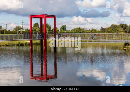 Radschnellweg 1, RS1, Radstraße, die in ihrer letzten Etappe zwischen Hamm und Duisburg über 100 Kilometer durch das Ruhrgebiet führen wird Stockfoto