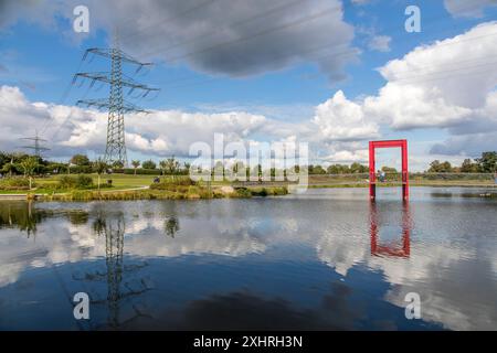 Radschnellweg 1, RS1, Radstraße, die in ihrer letzten Etappe zwischen Hamm und Duisburg über 100 Kilometer durch das Ruhrgebiet führen wird Stockfoto