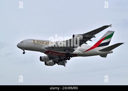 Aircraft Emirates, Airbus A380-800, A6-EUQ Stockfoto