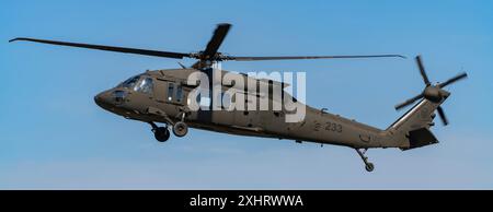 UH-60M Black Hawk auf der CIAV Air Show 2024 in Varazdin, Kroatien Stockfoto