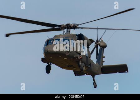 UH-60M Black Hawk auf der CIAV Air Show 2024 in Varazdin, Kroatien Stockfoto