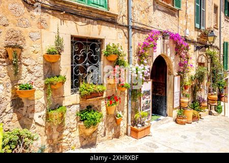 Altstadt von Valldemossa, Mallorca Spanien Stockfoto