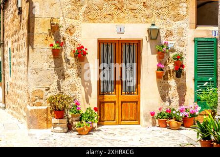 Altstadt von Valldemossa, Mallorca Spanien Stockfoto