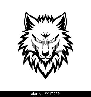 Werwolf-Symbol oder modernes Liniensymbol. Vektorgrafik und Ikonendesign mit auffälligen Konturen. Schwarz-weiß Pixel Perfect minimalistisches Symbol isoliert weiß Stock Vektor