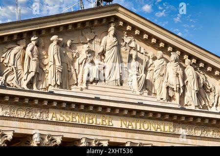 Die Nationalversammlung - Bourbon Palace, Assemblée Nationale, Paris, Frankreich Stockfoto