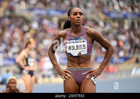 Paris, Frankreich. Juli 2024. Alexis Holmes während des Wettkampfes de Paris Wanda Diamond League 2024 am 7. Juli 2024 im Stadion Charlety in Paris, Frankreich. Foto Victor Joly/DPPI Credit: DPPI Media/Alamy Live News Stockfoto