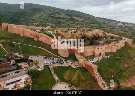 Naryn-Kala Festung in Derbent, Dagestan, Russland, Luftaufnahme. Stockfoto