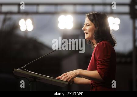 Annalena Baerbock Buendnis 90/die Gruenen, Bundesaussenministerin, aufgenommen im Rahmen einer Rede und einem Empfang auf dem Gelaende des neuen Goethe-Instituts Dakar in Dakar, 15.07.2024. Fotografiert im Auftrag des Auswaertigen Amtes. Dakar Senegal *** Annalena Baerbock Buendnis 90 die Gruenen , Bundesaußenministerin, fotografiert während einer Rede und eines Empfangs auf dem Gelände des neuen Goethe-Instituts Dakar in Dakar, 15 07 2024 fotografiert im Auftrag des Auswärtigen Amtes Dakar Senegal Urheberrecht: xKiraxHofmannxAAxphotothek.dex Stockfoto