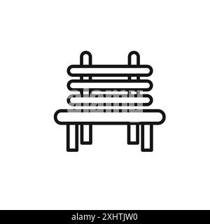 Tischsymbol-Kollektion oder Set in Schwarzweiß Stock Vektor