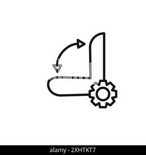 Das Symbol zur Einstellung des Autositzes umreißt die Kollektion oder das Set in Schwarz-weiß Stock Vektor