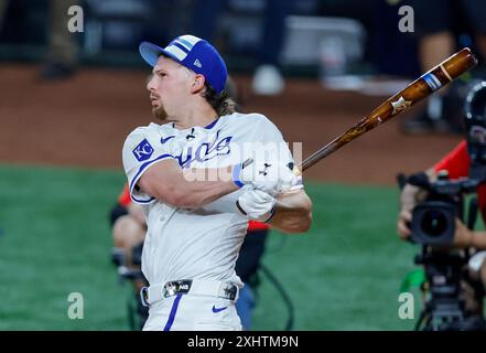 Arlington, Usa. Juli 2024. Während des Home Run Derbys, das am Montag, den 15. Juli 2024 zum All Star Game im Globe Life Field in Arlington, Texas, führte. Foto: Matt Pearce/UPI Credit: UPI/Alamy Live News Stockfoto